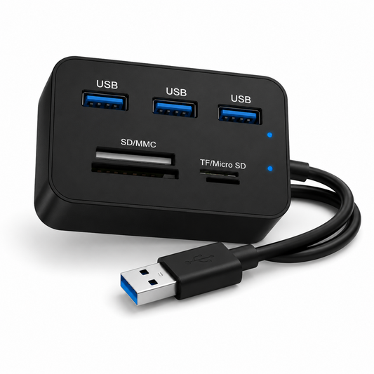 Hub USB e leitor de cartão de memória Tomate MST-008
